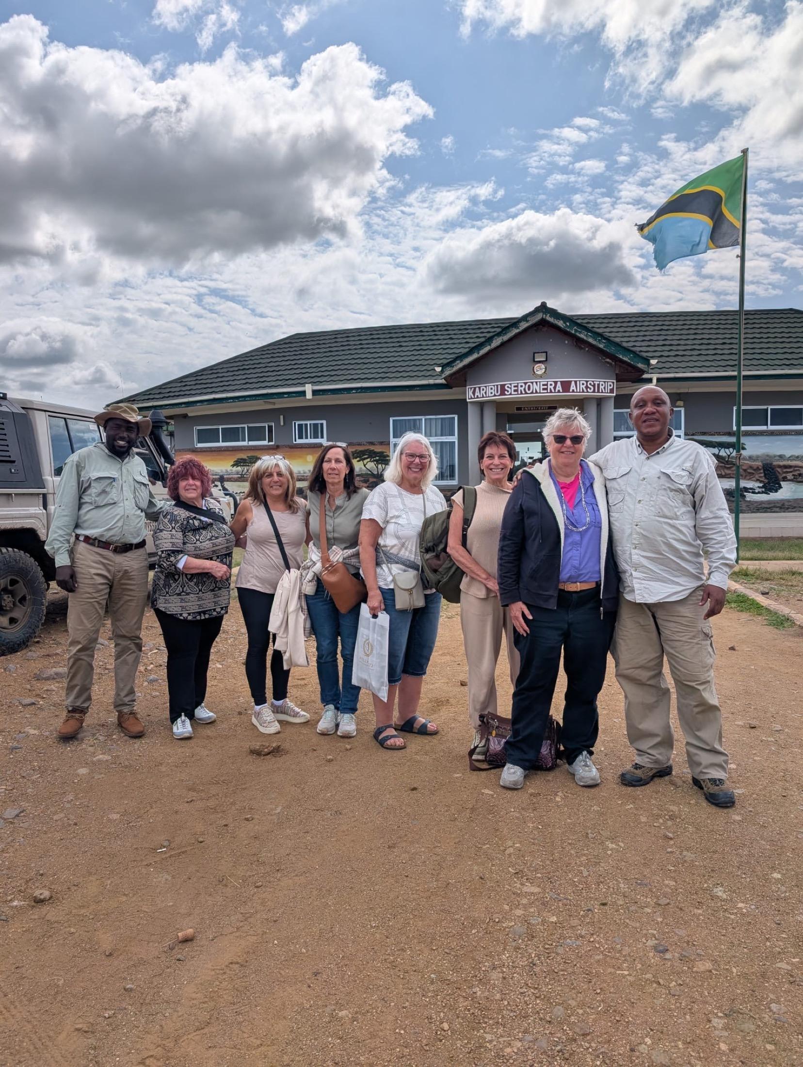 Soul-O women travelers arriving at Seronera Airstrip in Tanzania